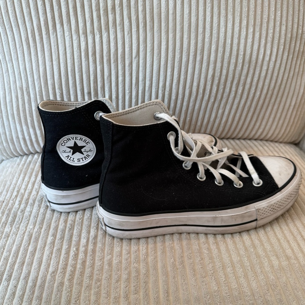Black Platform Converse High-Tops